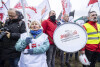 Protest NSZZ Solidarność przed ECS