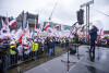 Protest NSZZ Solidarność przed ECS