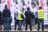Protest NSZZ Solidarność przed ECS