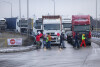 Protest kierowców ciężarówek pod BalticHub
