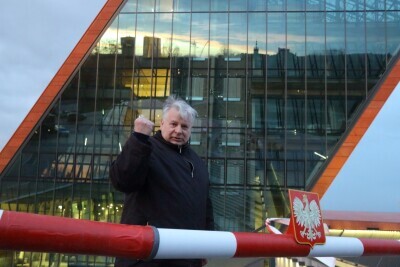 Protest przed Muzeum II Wojny Światowej