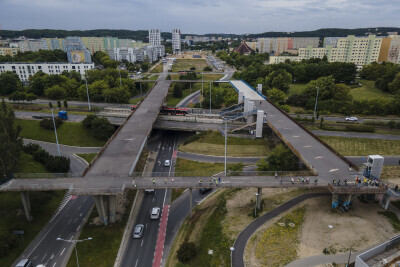 Przebudowa kładki na Zaspie – briefing prasowy
