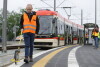 Przebudowa linii tramwajowej na Stogi. Testowy przejazd tramwaju.