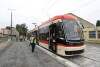 Przebudowa linii tramwajowej na Stogi. Testowy przejazd tramwaju.