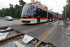 Przebudowa linii tramwajowej na Stogi. Testowy przejazd tramwaju.