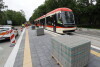 Przebudowa linii tramwajowej na Stogi. Testowy przejazd tramwaju.