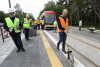 Przebudowa linii tramwajowej na Stogi. Testowy przejazd tramwaju.