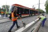 Przebudowa linii tramwajowej na Stogi. Testowy przejazd tramwaju.