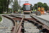 Przebudowa linii tramwajowej na Stogi. Testowy przejazd tramwaju.