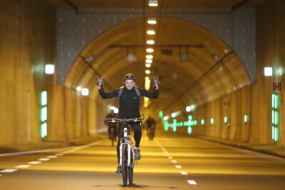 Przejazd rowerowy na 2. urodziny Tunelu pod Martwą Wisłą 