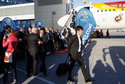 Przylot reprezentacji Hiszpanii