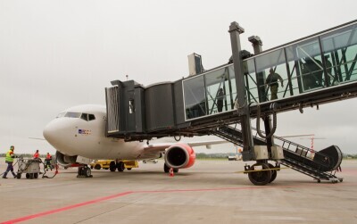 Rękawy na lotnisku w Rębiechowie