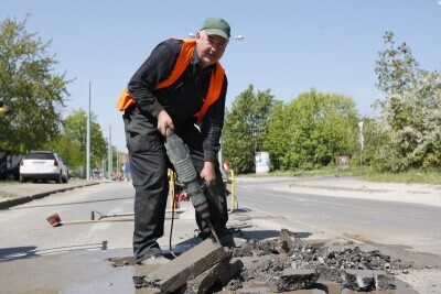 Remont torów w Nowym Porcie