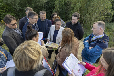 Spacer Prezydent Aleksandry Dulkiewicz w dzielnicy Jasień