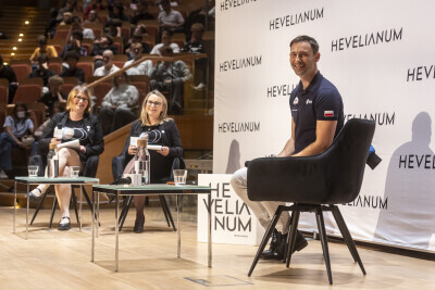 Spotaknie z astronautą Sławoszem Uznańskim-Wiśniewskim