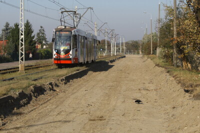 Stogi. Remont torów tramwajowych