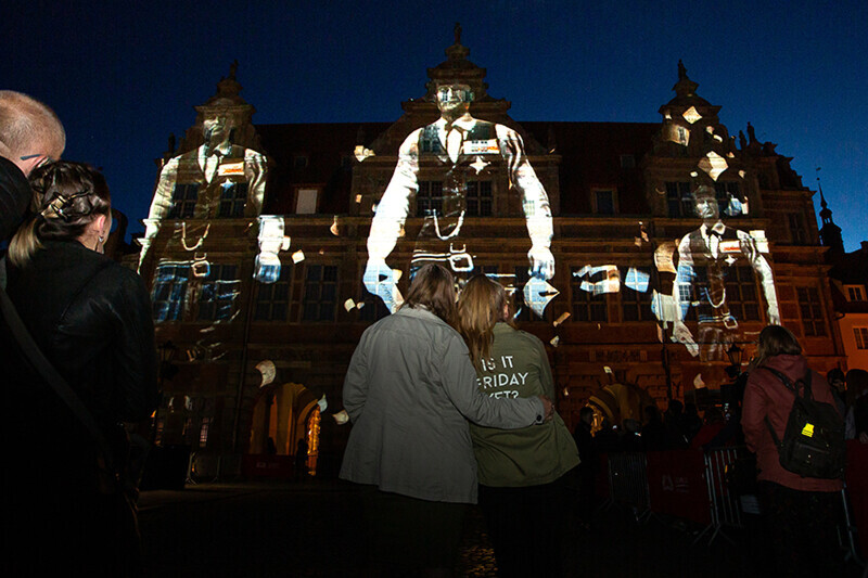 Zdjęcie Świętujemy multimedialnie! Mapping na Zielonej Bramie 2
