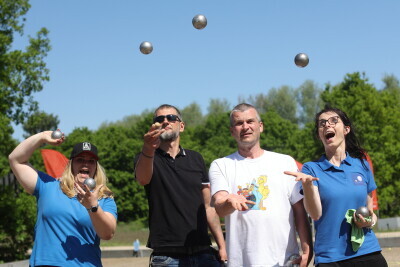 Turniej petanque w Parku im. Reagana