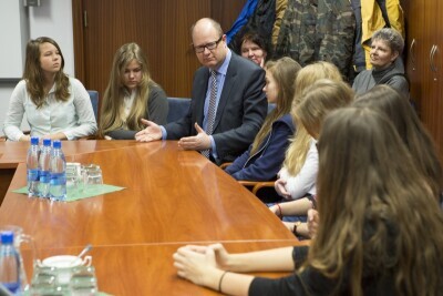 Uczniowie z Gimnazjum nr 3 u Prezydenta