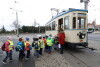Uczniowie zwiedzają Zajezdnię Tramwajową