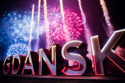 Uroczyste odsłonięcie napisu GDAŃSK