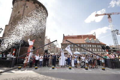 Uroczyste otwarcie Mostu Stągiewnego.