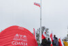 Uroczyste podniesienie flagi polskiej na Górze Gradowej