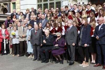 Uroczyste spotkanie z Marianną Stankiewicz - Budzyńską oraz Gustawem Budzyńskim.