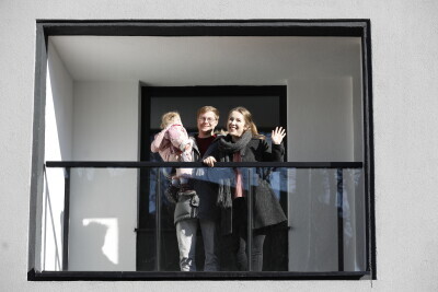 Uroczyste wręczenie kluczy najemcom budynku TBS przy ul. Niecałej w dzielnicy Gdańsk Letnica