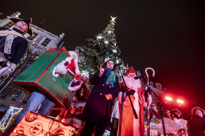 Uroczyste zapalenie światełek na Gdańskiej Choince
