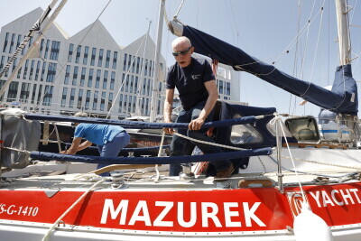 Uroczystość powitania w Gdańsku jachtu 