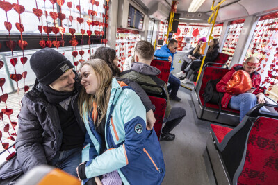 Walentynkowy tramwaj