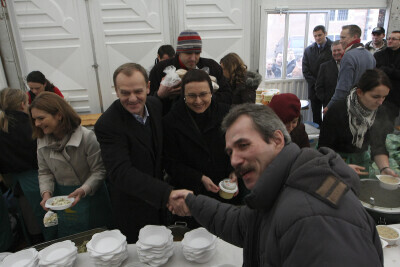 Wigilia dla ubogich w Gdańsku na Targu Węglowym