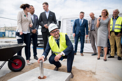 Wmurowanie kamienia węgielnego pod budowę hermetycznej kompostowni