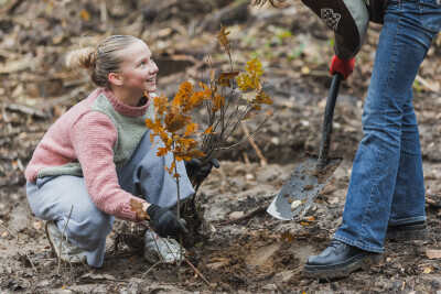 Wspólne sadzenie drzew na Matarni