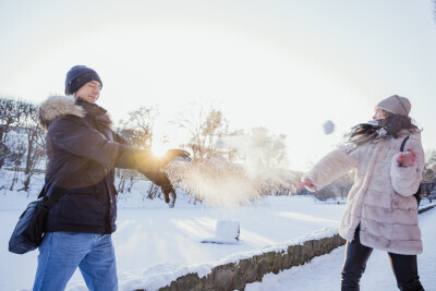 Zimowy spacer w gdańskiim parku