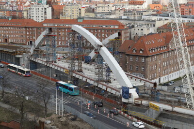 Budowa wiaduktu Biskupia Górka