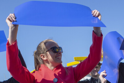 Żywa flaga Unii Europejskiej